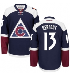 Men's Reebok Colorado Avalanche #13 Alexander Kerfoot Authentic Blue Third NHL Jersey