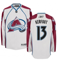 Women's Reebok Colorado Avalanche #13 Alexander Kerfoot Authentic White Away NHL Jersey