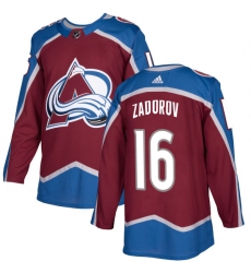 Men's Adidas Colorado Avalanche #16 Nikita Zadorov Premier Burgundy Red Home NHL Jersey