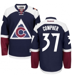 Women's Reebok Colorado Avalanche #37 J.T. Compher Authentic Blue Third NHL Jersey