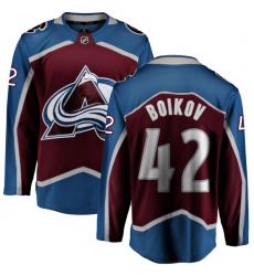 Youth Colorado Avalanche #42 Sergei Boikov Fanatics Branded Maroon Home Breakaway NHL Jersey