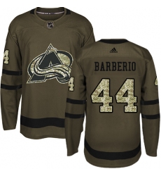 Men's Adidas Colorado Avalanche #44 Mark Barberio Authentic Green Salute to Service NHL Jersey