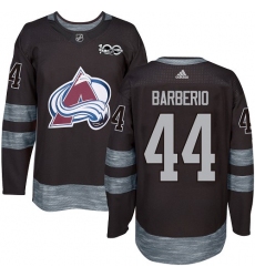 Men's Adidas Colorado Avalanche #44 Mark Barberio Premier Black 1917-2017 100th Anniversary NHL Jersey