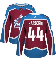 Women's Adidas Colorado Avalanche #44 Mark Barberio Authentic Burgundy Red Home NHL Jersey