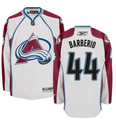 Women's Reebok Colorado Avalanche #44 Mark Barberio Authentic White Away NHL Jersey