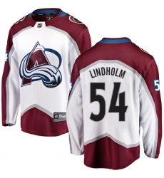 Men's Colorado Avalanche #54 Anton Lindholm Fanatics Branded White Away Breakaway NHL Jersey