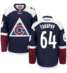 Youth Reebok Colorado Avalanche #64 Nail Yakupov Authentic Blue Third NHL Jersey