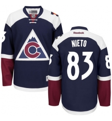 Women's Reebok Colorado Avalanche #83 Matt Nieto Premier Blue Third NHL Jersey