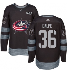 Men's Adidas Columbus Blue Jackets #36 Zac Dalpe Authentic Black 1917-2017 100th Anniversary NHL Jersey