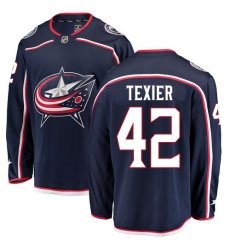 Youth Columbus Blue Jackets #42 Alexandre Texier Fanatics Branded Navy Blue Home Breakaway NHL Jersey