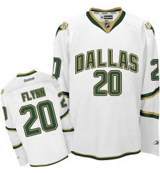 Men's Reebok Dallas Stars #20 Brian Flynn Premier White Third NHL Jersey