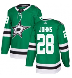 Men's Adidas Dallas Stars #28 Stephen Johns Premier Green Home NHL Jersey