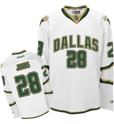 Men's Reebok Dallas Stars #28 Stephen Johns Premier White Third NHL Jersey