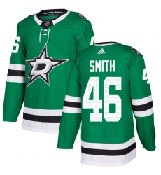 Men's Adidas Dallas Stars #46 Gemel Smith Authentic Green Home NHL Jersey