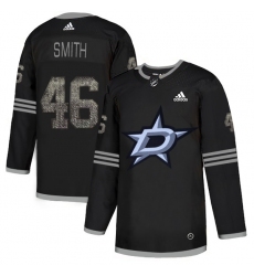 Men's Adidas Dallas Stars #46 Gemel Smith Black Authentic Classic Stitched NHL Jersey