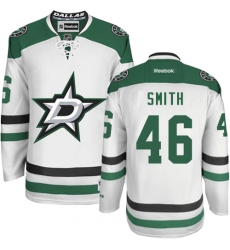 Women's Reebok Dallas Stars #46 Gemel Smith Authentic White Away NHL Jersey