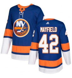 Youth Adidas New York Islanders #42 Scott Mayfield Authentic Royal Blue Home NHL Jersey