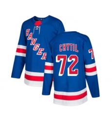 Men Adidas New York Rangers #72 Filip Chytil Blue Home Stitched NHL Jersey