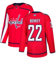 Men's Adidas Washington Capitals #22 Madison Bowey Authentic Red Home NHL Jersey