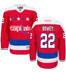 Men's Reebok Washington Capitals #22 Madison Bowey Authentic Red Third NHL Jersey
