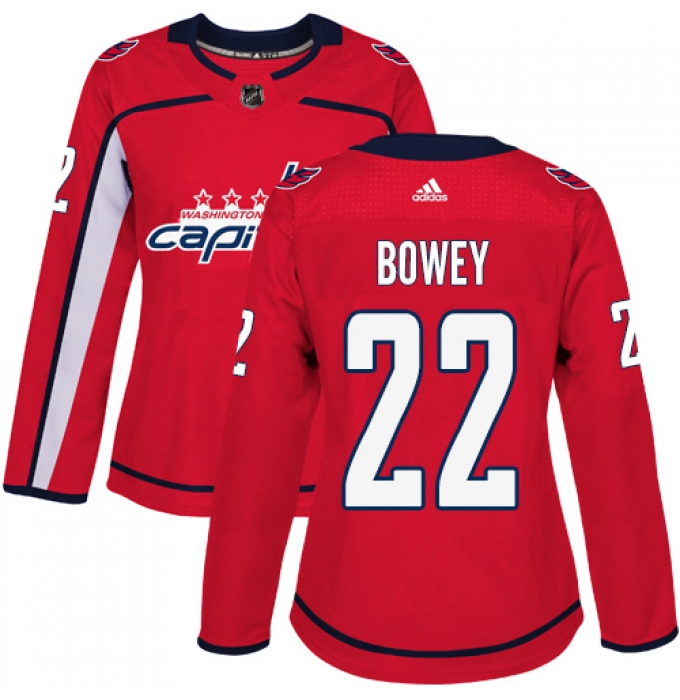 Women's Adidas Washington Capitals #22 Madison Bowey Authentic Red Home NHL Jersey