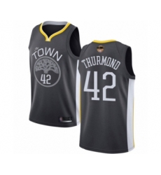Women's Golden State Warriors #42 Nate Thurmond Swingman Black 2019 Basketball Finals Bound Basketball Jersey - Statement Edition