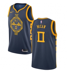 Men's Nike Golden State Warriors #0 Patrick McCaw Swingman Navy Blue NBA Jersey - City Edition