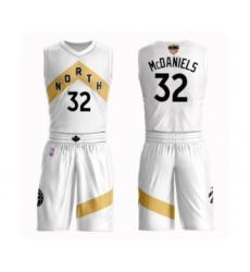 Youth Toronto Raptors #32 KJ McDaniels Swingman White 2019 Basketball Finals Bound Suit Jersey - City Edition