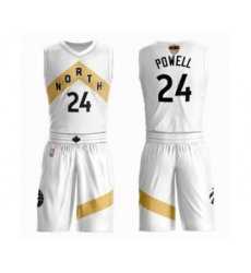 Youth Toronto Raptors #24 Norman Powell Swingman White 2019 Basketball Finals Bound Suit Jersey - City Edition