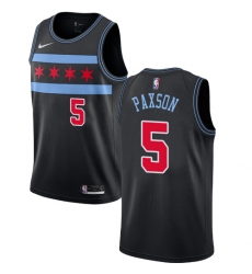 Women's Nike Chicago Bulls #5 John Paxson Swingman Black NBA Jersey - City Edition