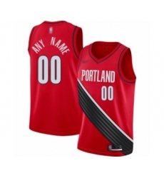 Women's Portland Trail Blazers Customized Swingman Red Finished Basketball Jersey - Statement Edition