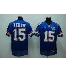 Gators #15 Tim Tebow Blue Embroidered NCAA Jersey
