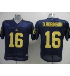 Wolverines #16 D.Robinson Blue Embroidered NCAA Jerseys
