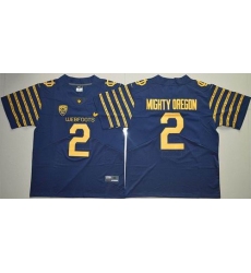 Oregon Ducks #2 Mighty Oregon Navy Blue Webfoots 100th Rose Bowl Game Elite Stitched NCAA Jersey