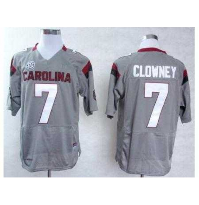 South Carolina Gamecocks 7 Jadeveon Clowney Grey College Football NCAA Jerseys