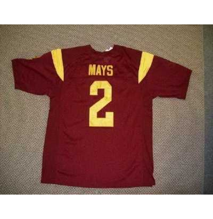 Trojans #2 Taylor Mays Red Embroidered NCAA Jersey