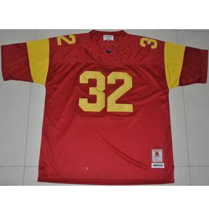 Trojans #32 O.J. Simpson Red Embroidered NCAA Jersey