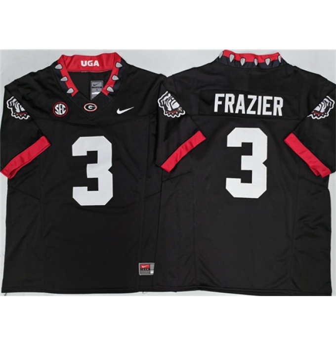 Men's Georgia Bulldogs #3 Nate Frazier Black 2025 F.U.S.E. Stitched Jersey