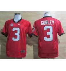 NEW Georgia Bulldogs Todd Gurley 3 Red 2012 SEC Patch College Football Jerseys