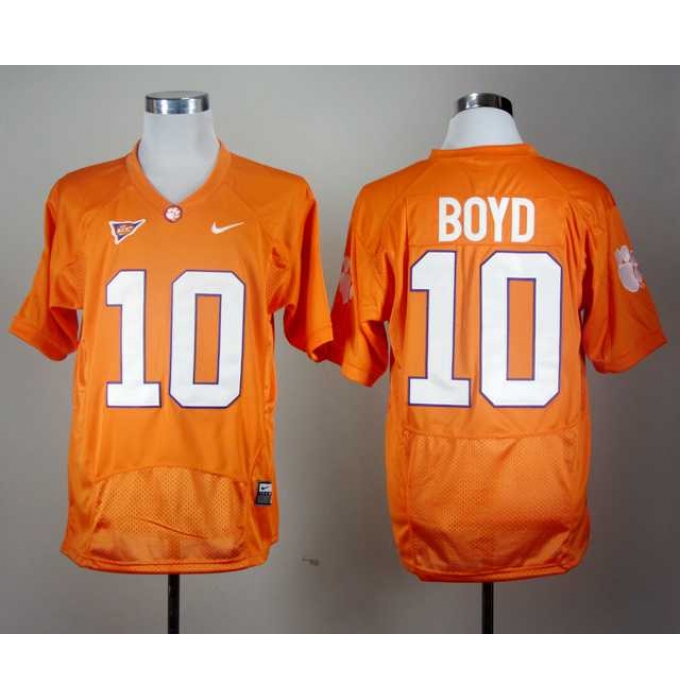Clemson Tigers Tajh Boyd 10 Orange Pro Combat College Football Jersey