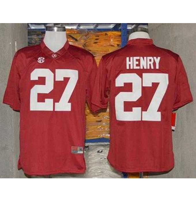 Crimson Tide #27 Derrick Henry Red Limited Stitched NCAA Jersey
