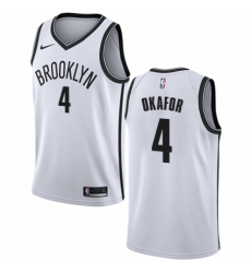 Women's Nike Brooklyn Nets #4 Jahlil Okafor Swingman White NBA Jersey - Association Edition