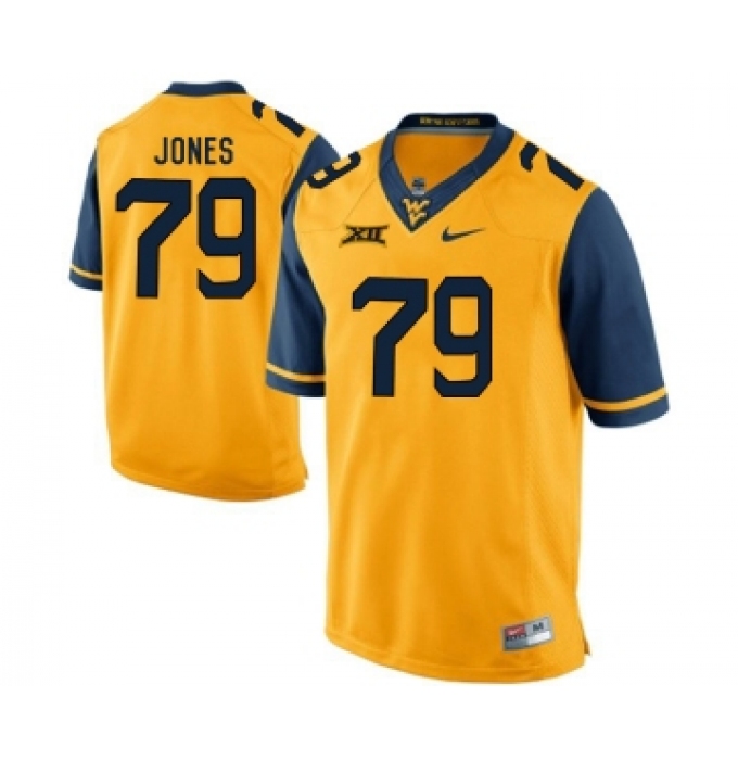 West Virginia Mountaineers 79 Matt Jones Gold College Football Jersey