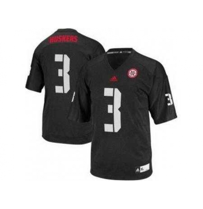 Nebraska Cornhuskers 3 Taylor Martinez Black College Football NCAA Jerseys