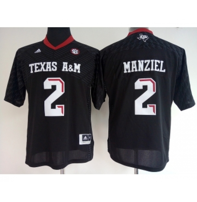 Texas A&M Aggies 2 Johnny Manziel Black College Football Jersey