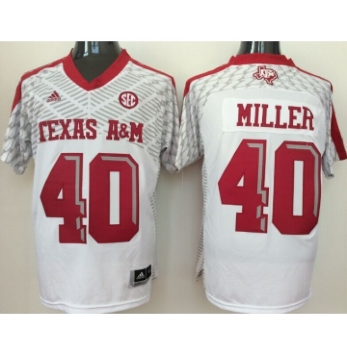 Texas A&M Aggies 40 Von Miller White College Jersey