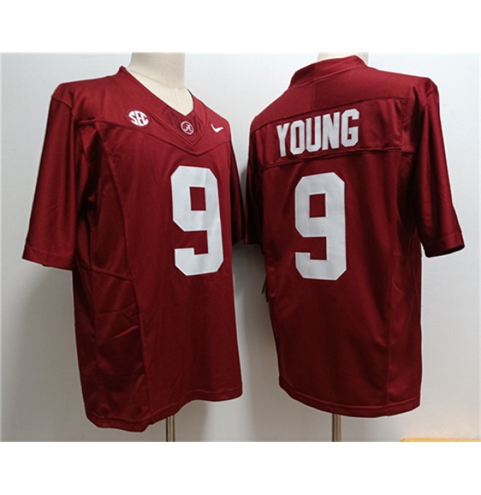 Men's Alabama Crimson Tide #9 Bryce Young Red 2023 F.U.S.E. Stitched Football Jersey