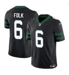 Men's New York Jets #6 Nick Folk Black 2025 F.U.S.E. Vapor Untouchable Limited Football Stitched Jersey