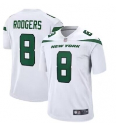 Men's New York Jets #8 Aaron Rodgers White 2023 Vapor Untouchable Stitched Nike Limited Jersey