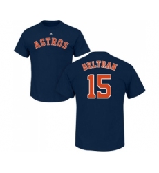 MLB Nike Houston Astros #15 Carlos Beltran Navy Blue Name & Number T-Shirt
